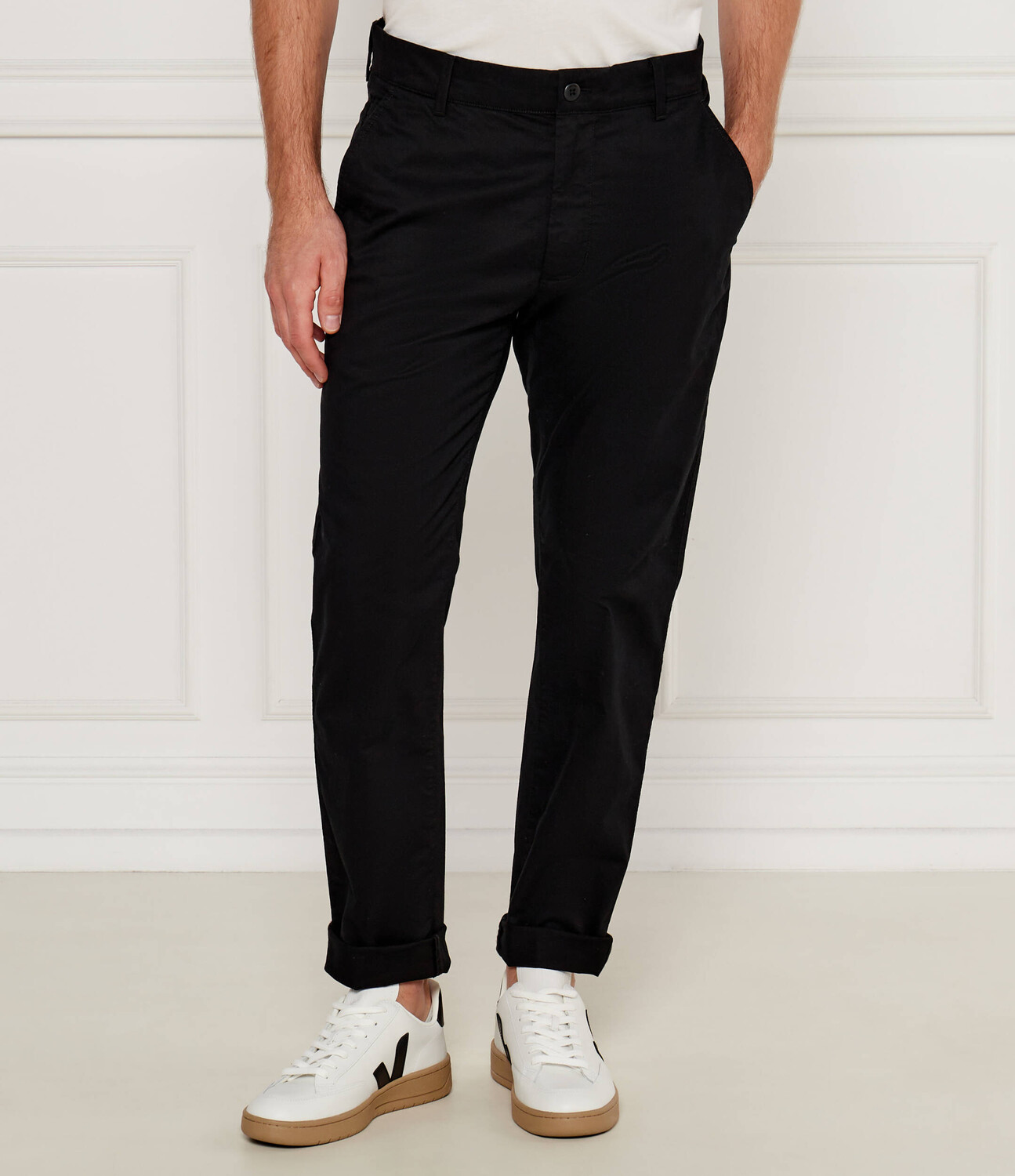 

Брюки CALVIN KLEIN JEANS chino Tapered fit, черный