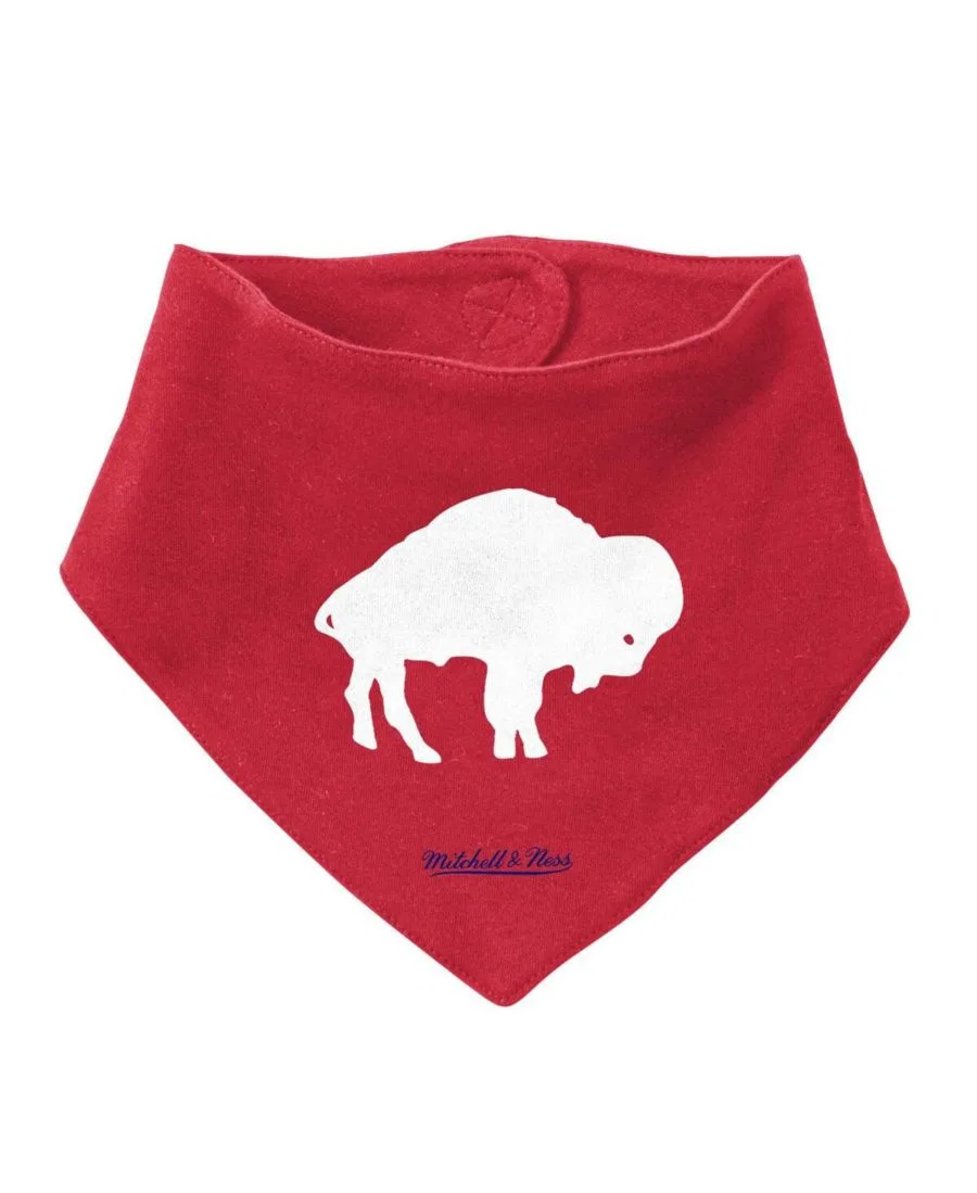 Детский боди и пинетки в красно-королевском стиле с символикой команды Buffalo Bills (Bowback Big Score) для мальчиков и девочек Mitchell & Ness — фото 4