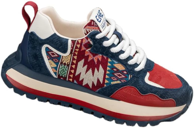 

Мужские модные спортивные кроссовки - стильный дизайн - удобные повседневные туфли с толстой подошвой, увеличивающей рост, подходят для ежедневной носки Fusecottc, красный