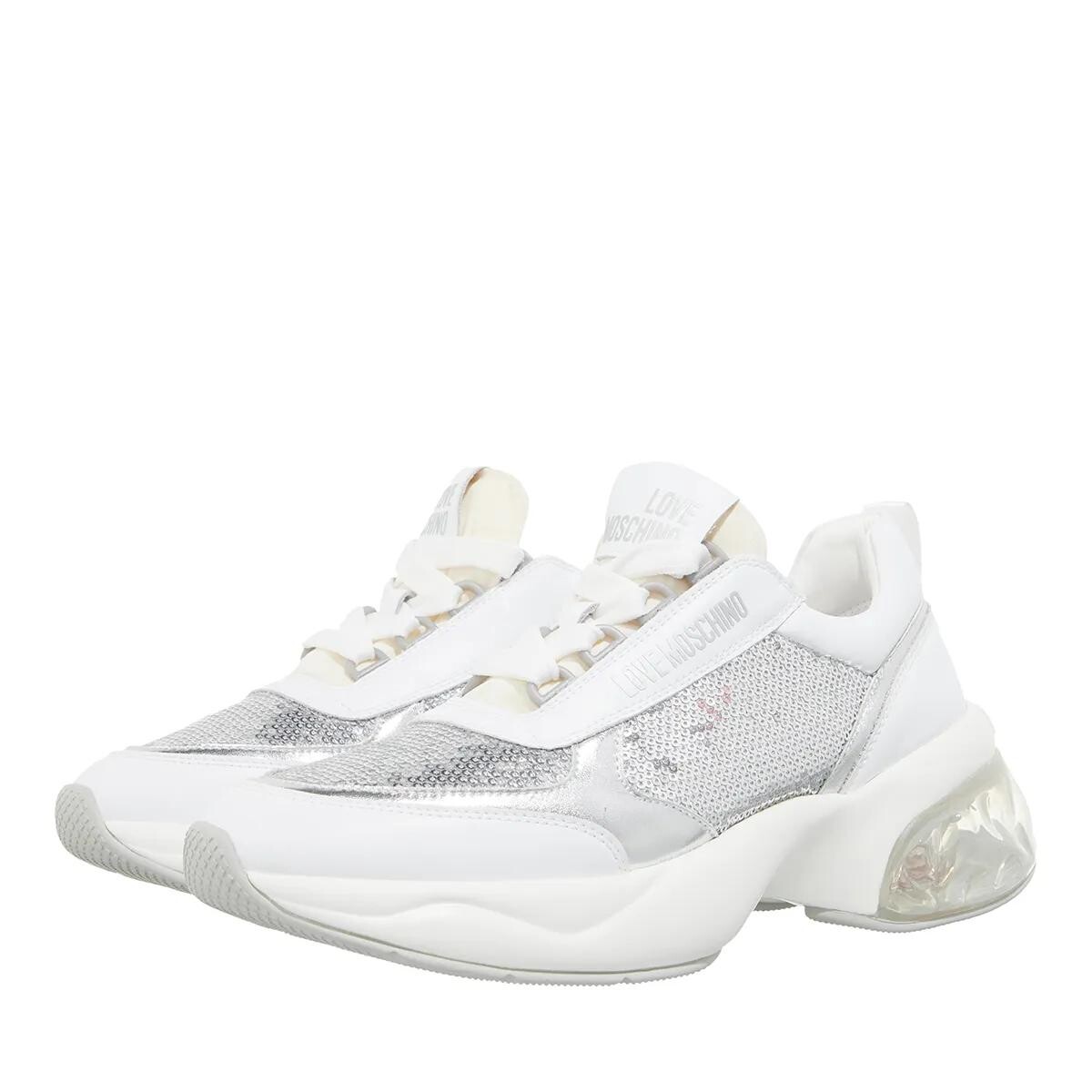 

Кроссовки crystal love donna argento+bianco+argento+bianco Love Moschino, белый