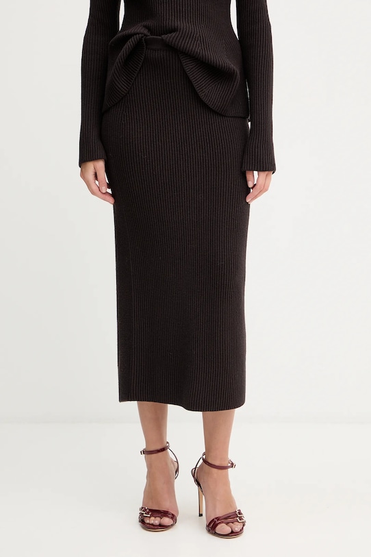 

Юбка с шерстью Twinset, коричневый