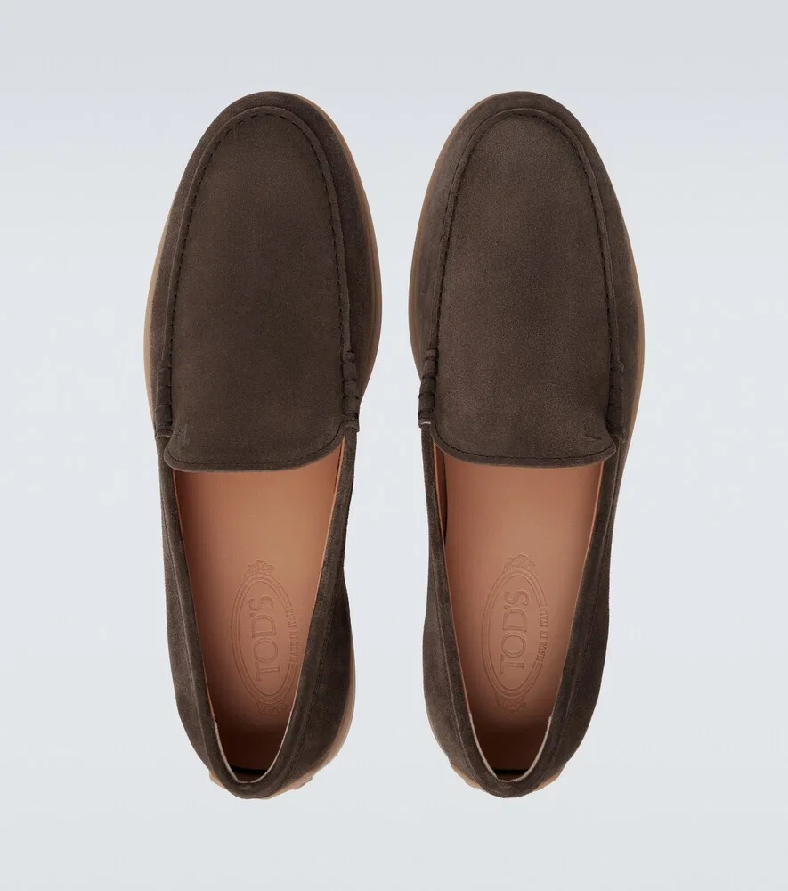 Замшевые лоферы Tod's, коричневый — фото 4