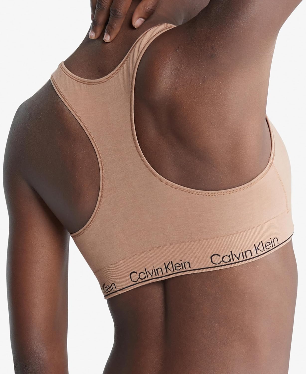 Calvin Klein Womens Modern Seamless Naturals Lightly Linen Bralette, Sandalwood — фото 2