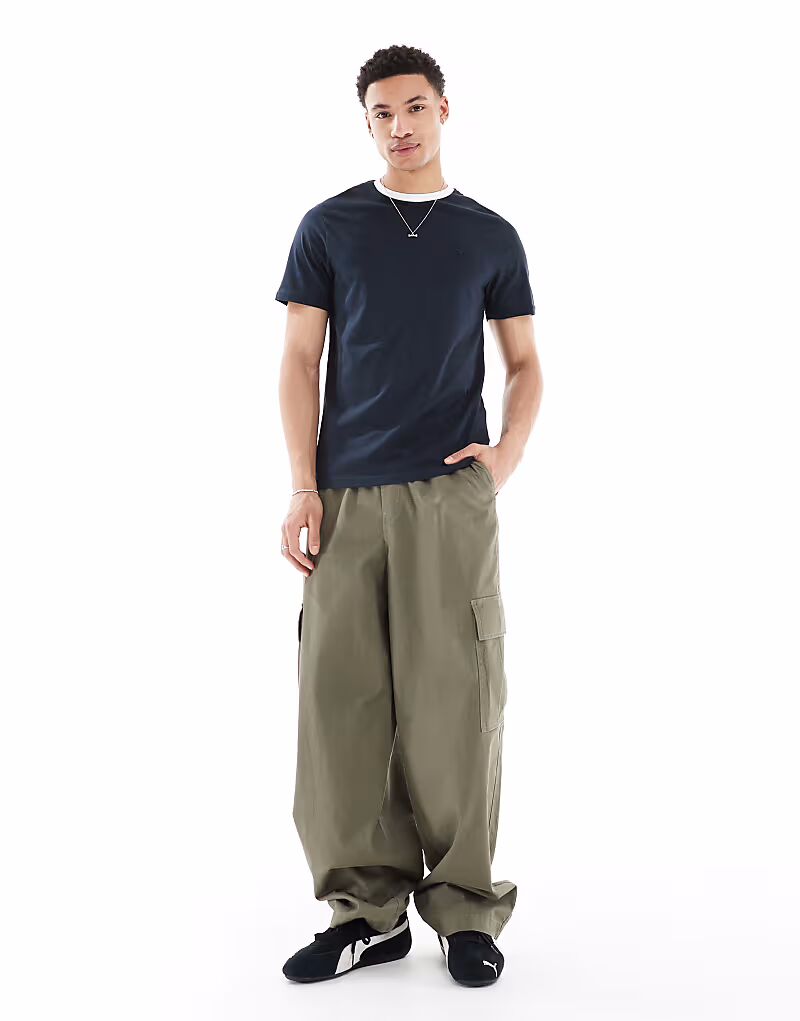 

Футболка супертонкая темно-синего/белого цвета Lyle & Scott, Синий, Футболка супертонкая темно-синего/белого цвета Lyle & Scott