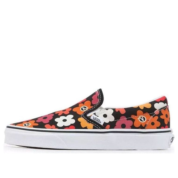

Кроссовки classic slip-on 'flower print' Vans, черный