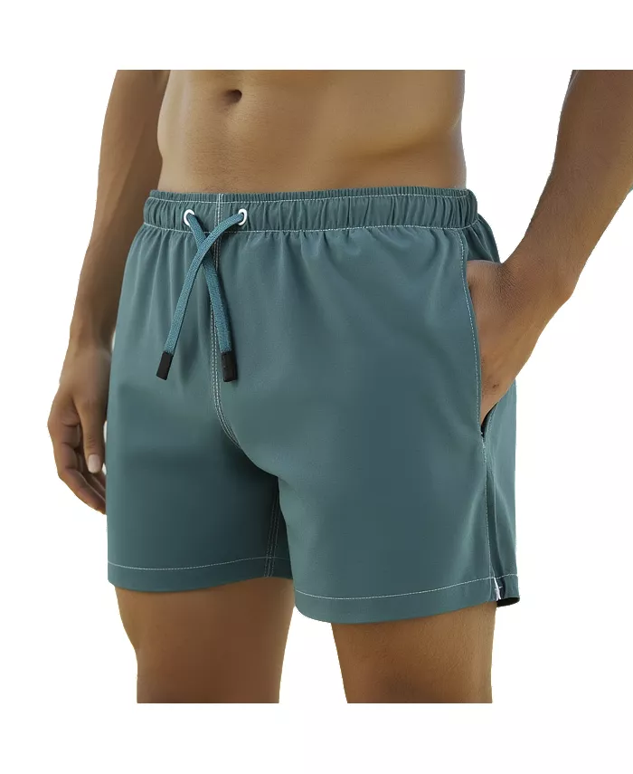 

Мужские ретро-шорты для плавания с внутренним швом 5", облегающий крой, без раздражения NoNetz, зеленый