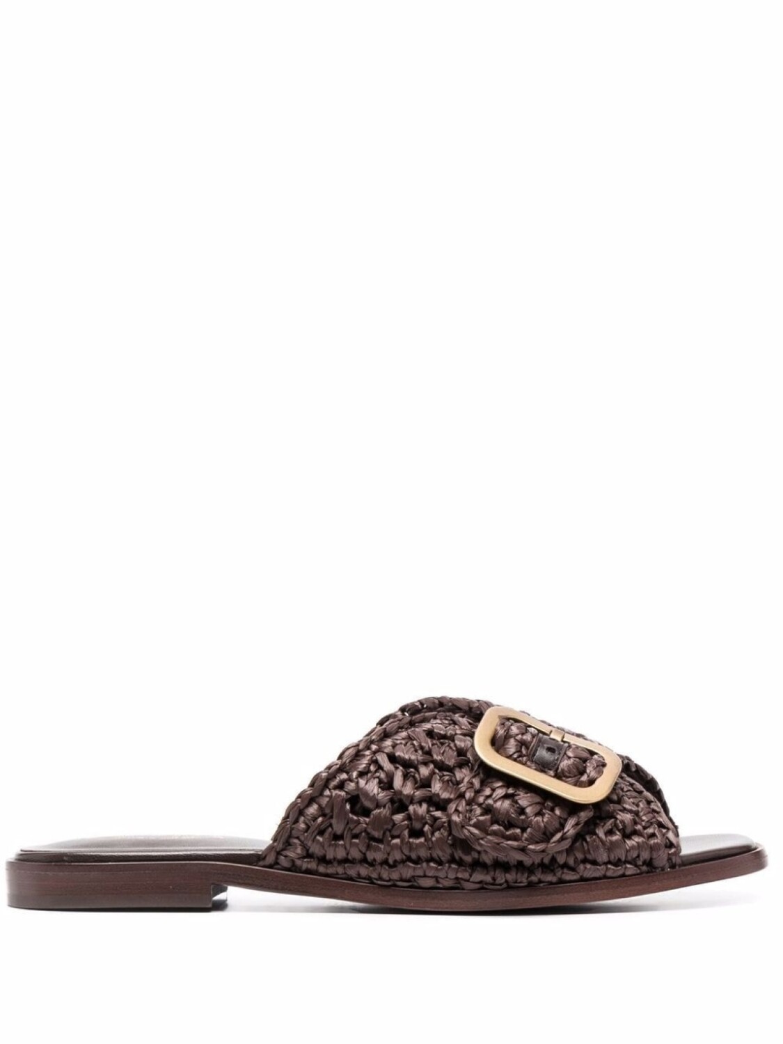 

Tod's шлепанцы с пряжкой, коричневый