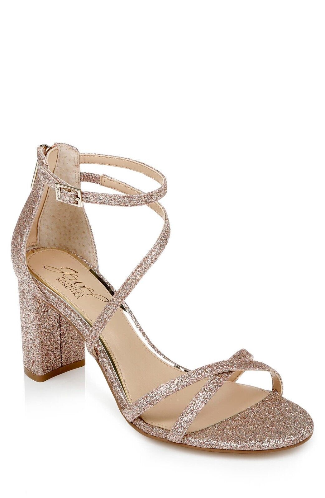 Сандалии Badgley Mischka Devorah Женские 8.5 Розовые Блестки Каблук-платформа KHD1006 Jewel Badgley Mischka — фото 4