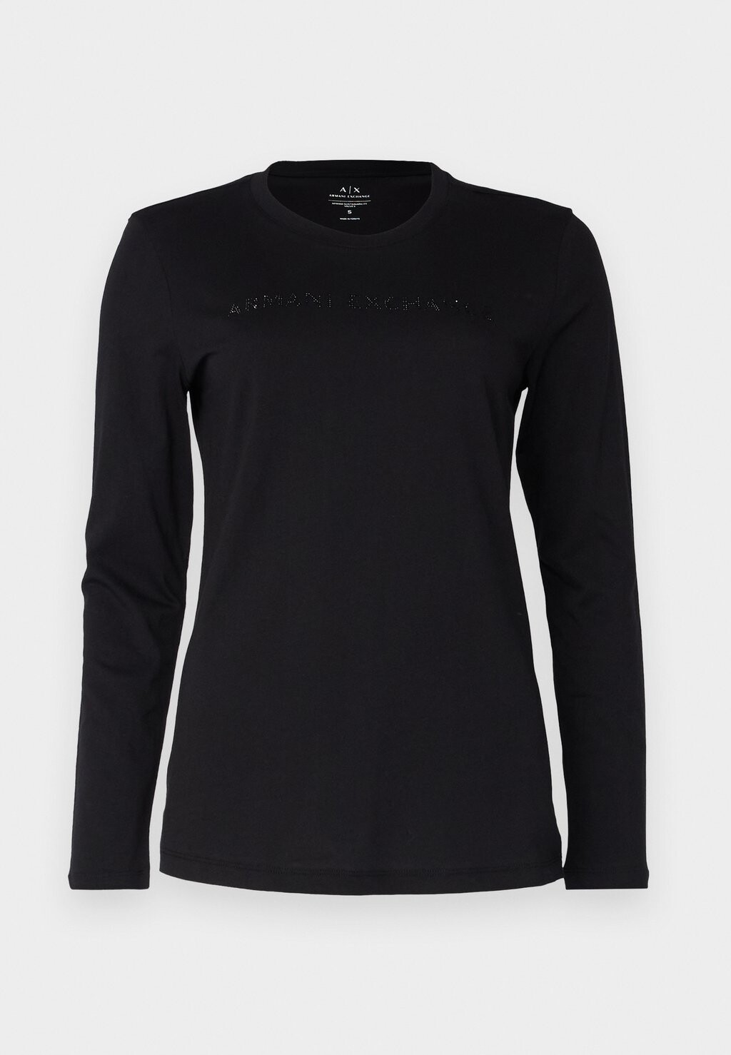 

Топ с длинными рукавами Armani Exchange, черный