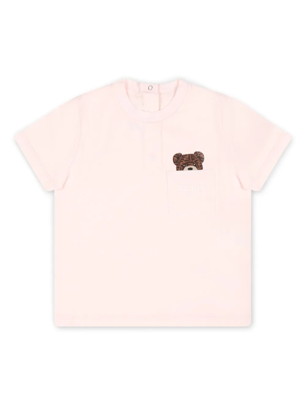 

Футболка с принтом Fendi Kids, розовый