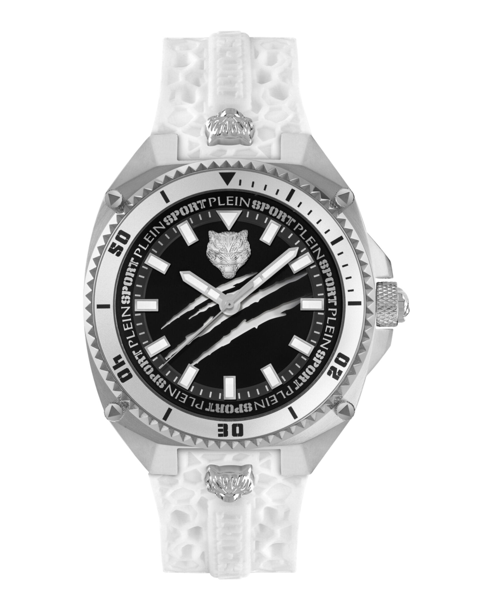 

Часы Thunder Force из силикона PLEIN SPORT, цвет white/stainless steel/black