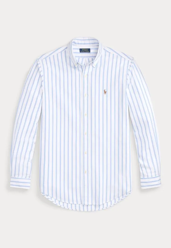 Полосатая рубашка-оксфорд Polo Ralph Lauren, White/Blue — фото 4