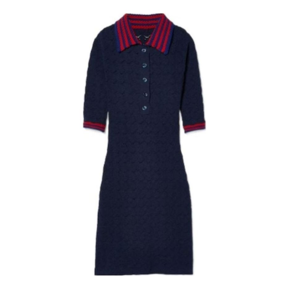 

Платье (WMNS) Gucci Cotton Lace Polo Dress 'Dark Blue'