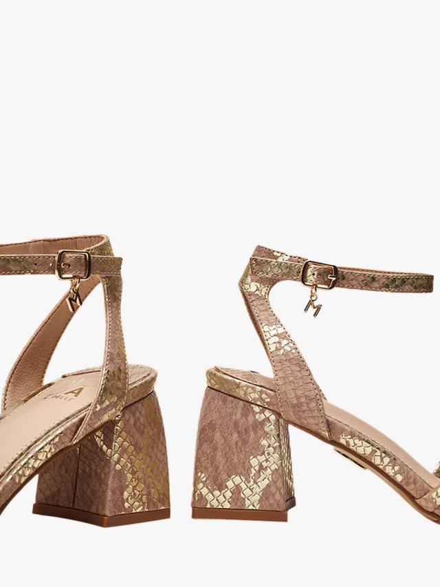 Босоножки Maybel на устойчивом каблуке с ремешками Moda in Pelle, Rose Gold — фото 4