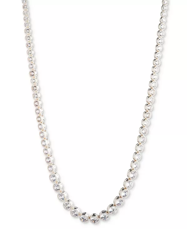 

Ожерелье-Теннисный воротник с кубическим цирконием, 17 дюймов + удлинитель 3 дюйма Lauren Ralph Lauren, white