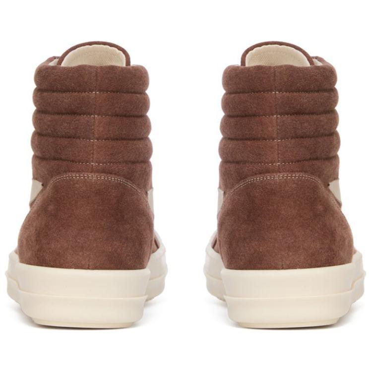 Высокие скейтерские кроссовки мужские коричневые Rick Owens DRKSHDW — фото 4