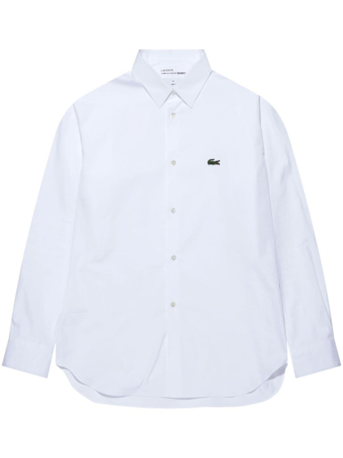 

Comme Des Garçons Shirt рубашка с нашивкой-логотипом из коллаборации с Lacoste, белый