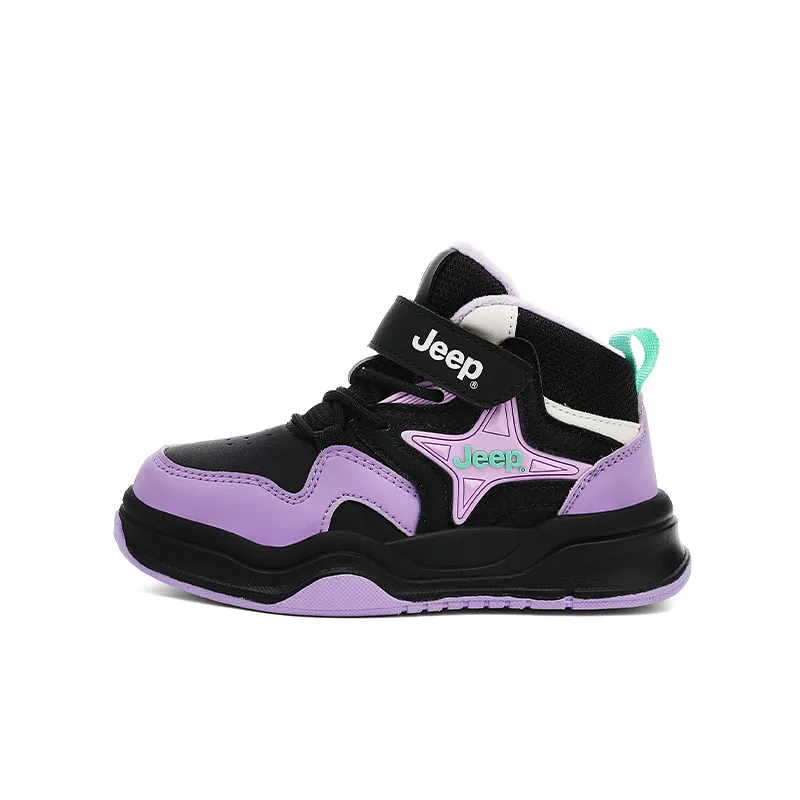 Детские кроссовки Explorer 2.0 Mid Top из искусственной кожи Jeep, Ink Black Purple