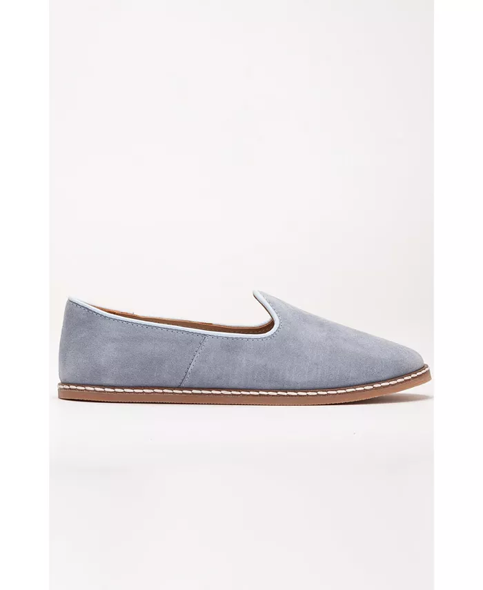 Туфли Istanbul Suede Leather Slip On Flats (женские) Epilogue Shoes, синий — фото 2
