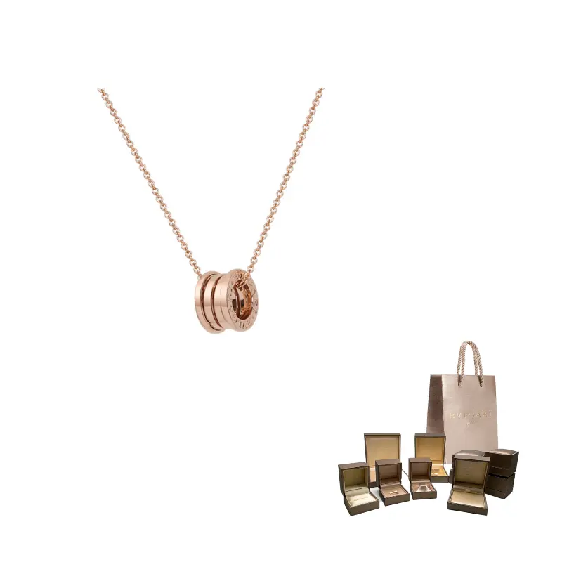 

BVLGARI Колье-пружинка из розового золота 18 карат B.Zero1 унисекс розовое золото