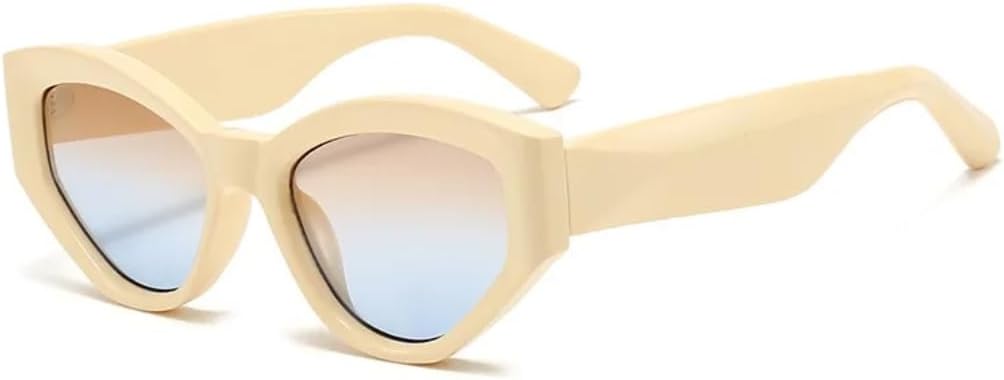 

Солнцезащитные очки с защитой UV400 | Градиентная оправа "кошачий глаз" с леопардовым принтом, маленькая толстая оправа | Для женщин и мужчин, для занятий спортом на открытом воздухе и вождения DSVIGF, Beige