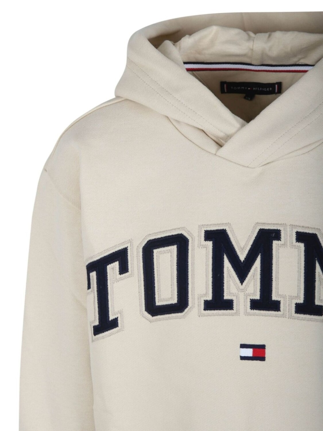 Худи с вышитым логотипом Tommy Hilfiger Junior, нейтральный цвет — фото 3