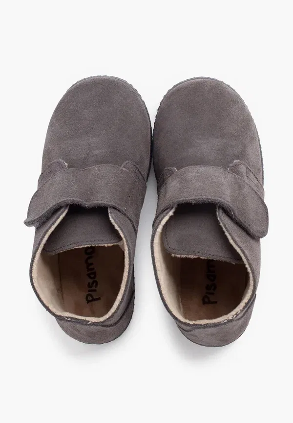 Ботинки кожаные Tira ancha adherente - baby shoes Pisamonas, серый — фото 3