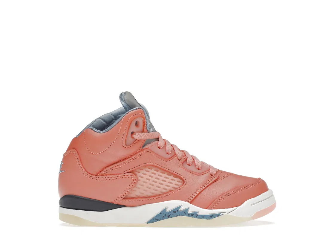 Детские кроссовки с вдохновляющим дизайном Jordan 5 Retro Jordan, Crimson Bliss/Leche Blue/Sail