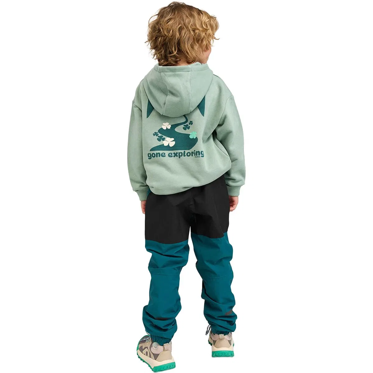 Детское худи с длинным рукавом Huppis Hoodie Reima, Stone Green — фото 3
