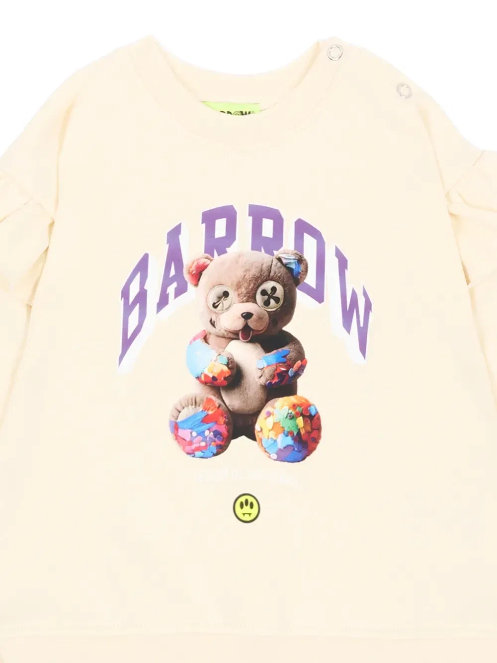 Спортивный костюм с оборками и графическим принтом Barrow Kids, бежевый — фото 3