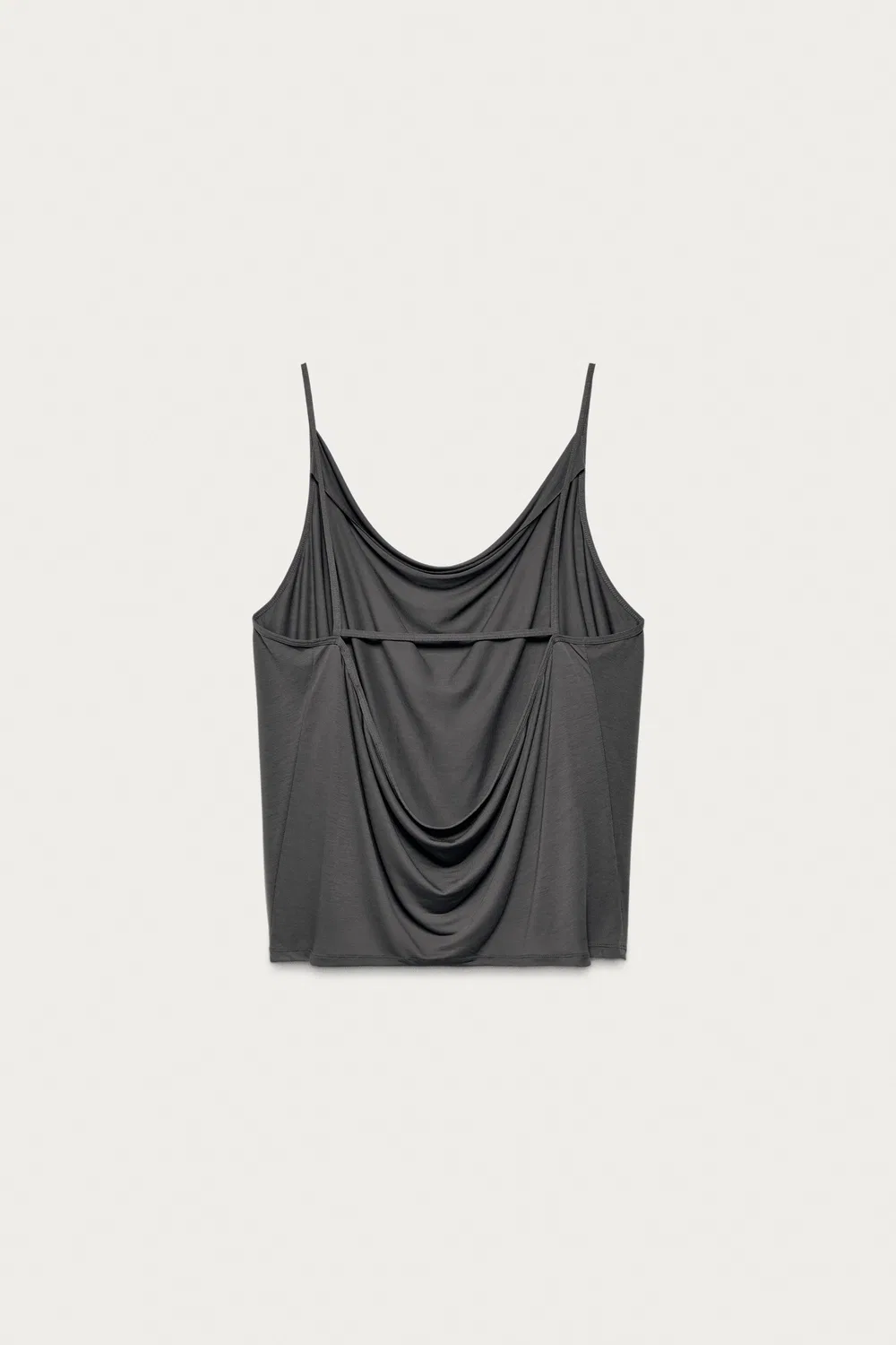 Топ с драпировкой от Marisa Berenson X Zara, Dark Anthracite — фото 3