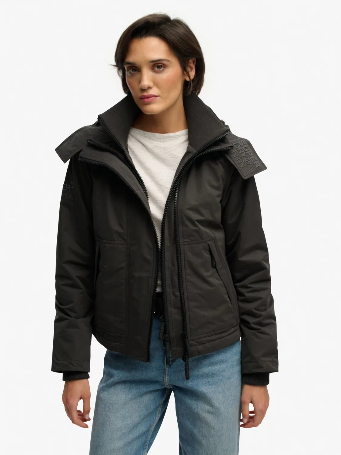 Куртка с капюшоном Arctic Windcheater Superdry, черный