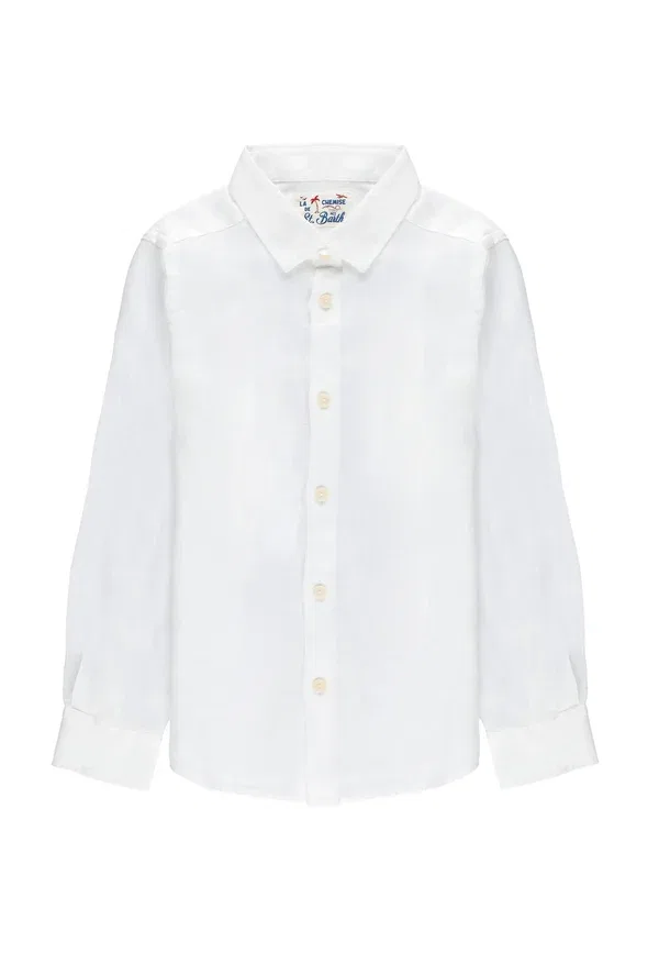 Блузка льняная button-down blouse Mc2 Saint Barth, Bianco, белый