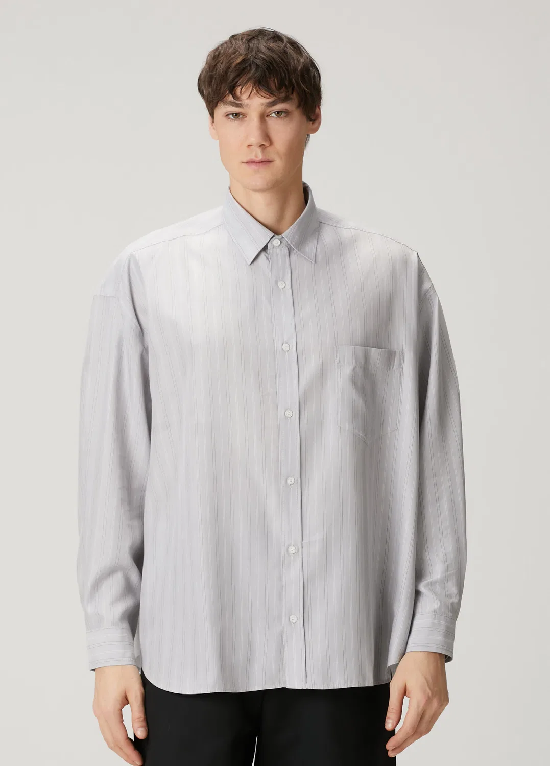 Рубашка Acne Studios, серая — фото 3