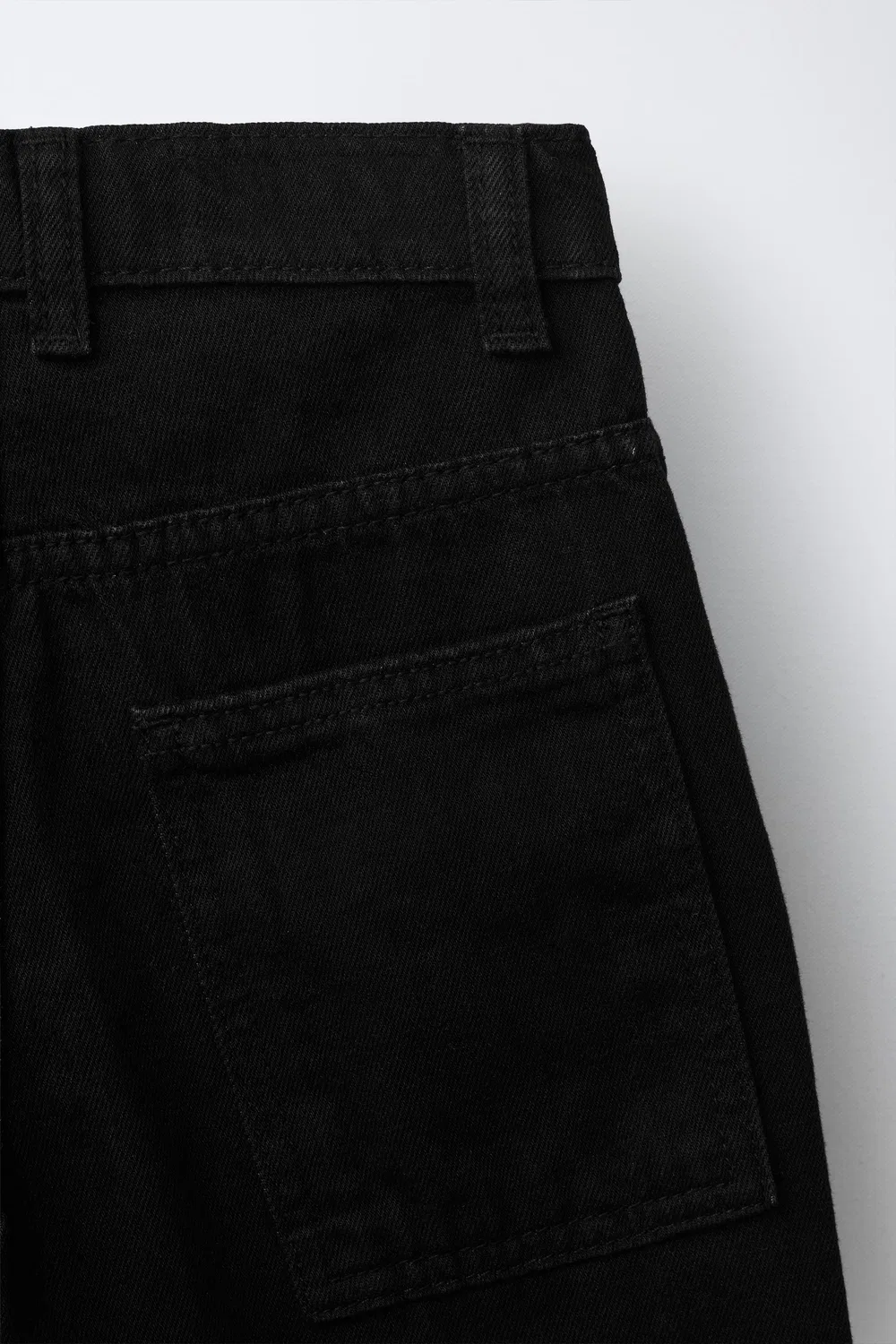 Джинсовые шорты-бермуды ZARA, Black — фото 4