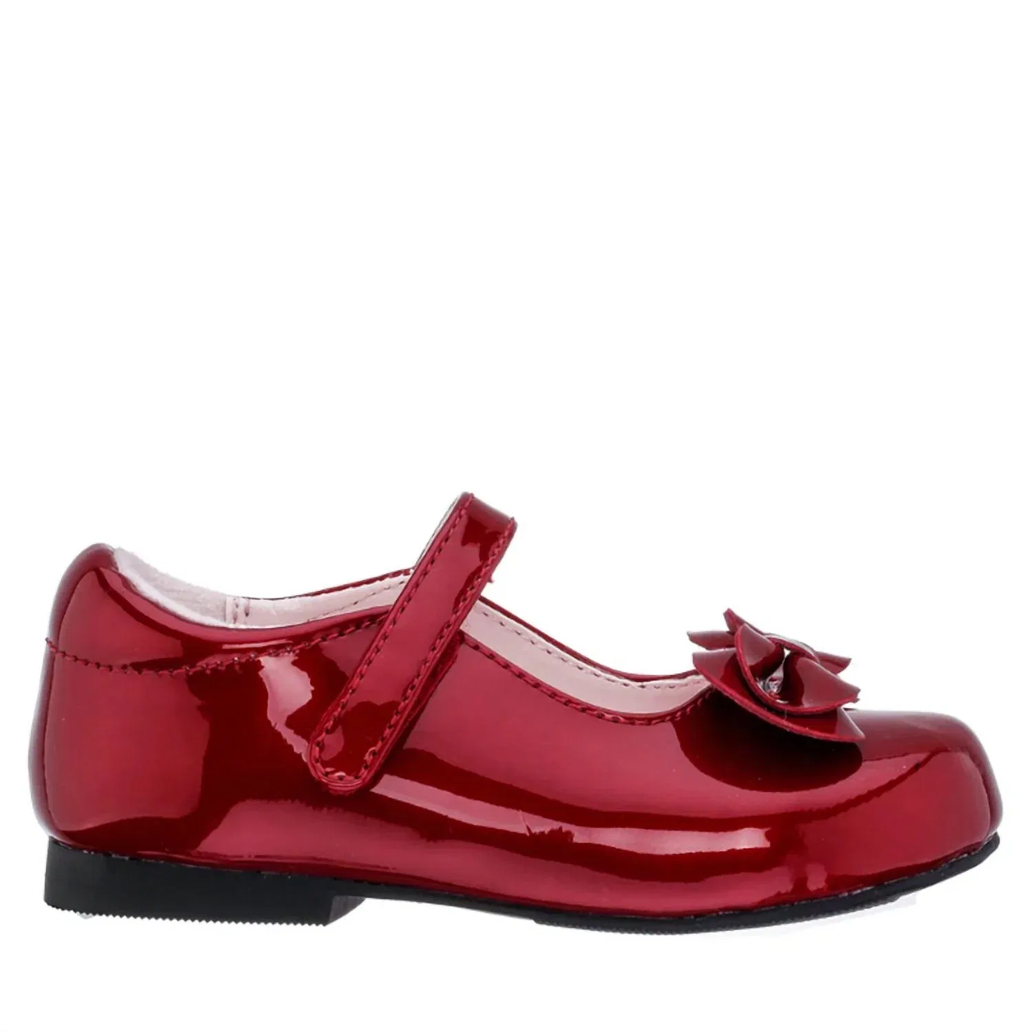 Детские туфли для девочек с бантом Krista Nina, Red Patent — фото 3