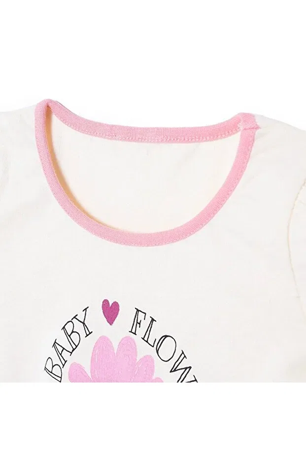 Детская футболка для новорожденных с принтом Ebebek Hello Baby, Ecru — фото 3