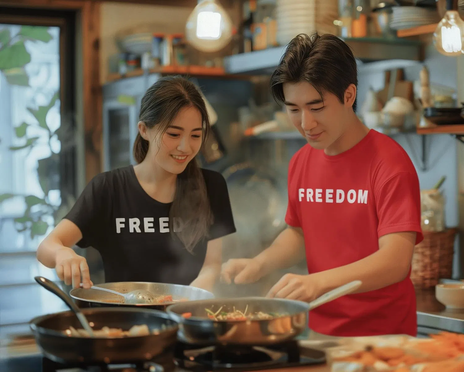 Женская футболка с принтом Freedom Cross, голубой — фото 2
