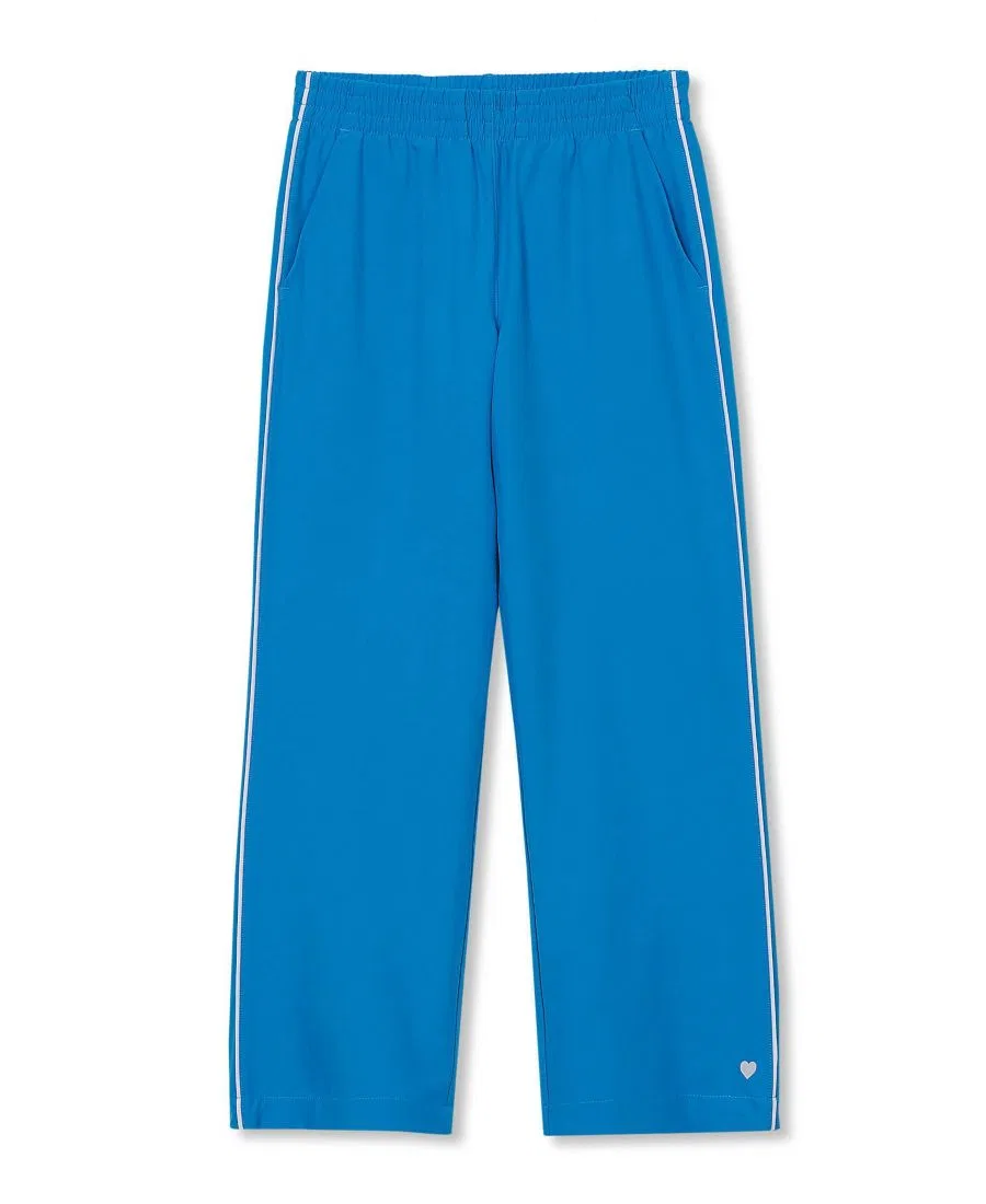 Спортивные брюки прямого кроя с декоративной окантовкой Lands' End, French Blue