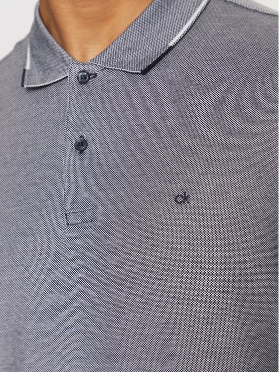 Поло regular fit Calvin Klein, темно-синий — фото 4
