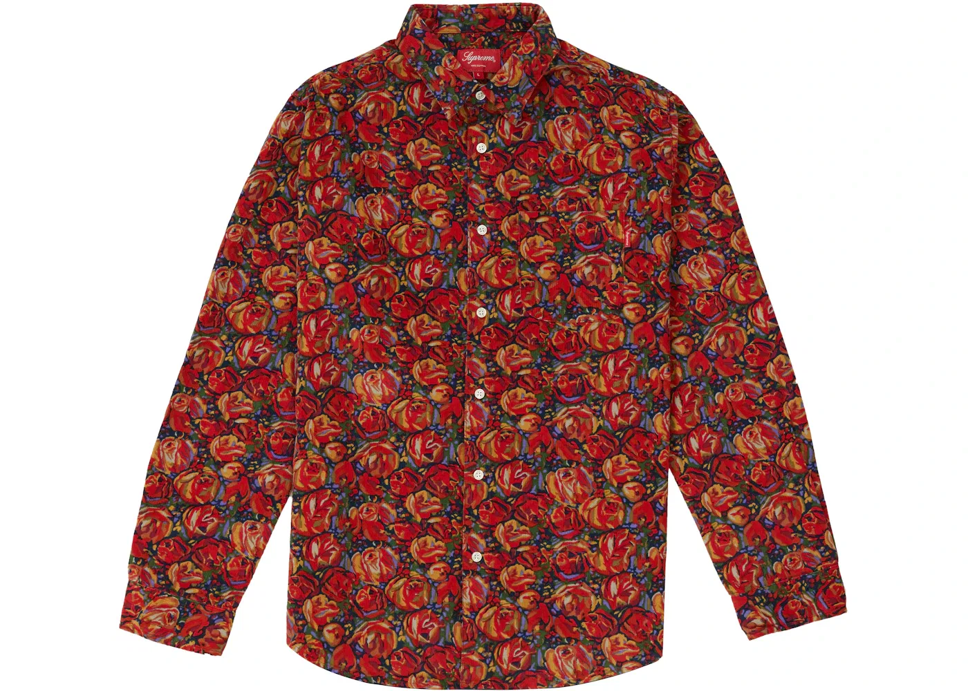Мужская рубашка из вельвета Supreme Shirt, Red