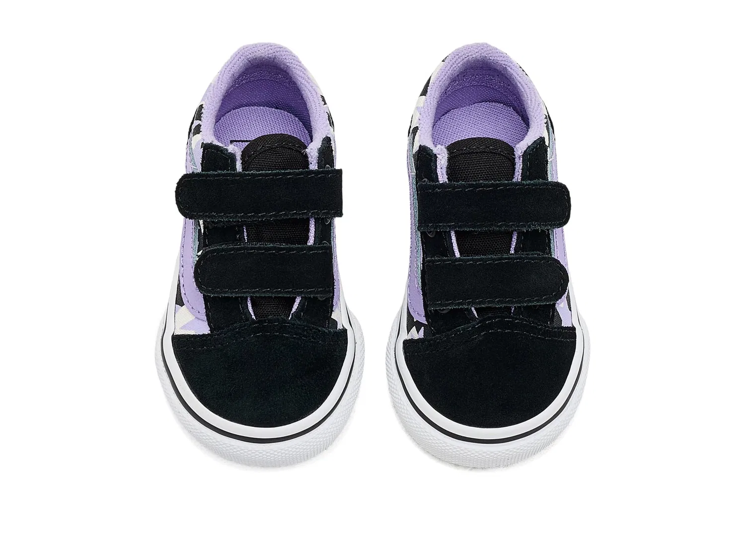 Кроссовки Old Skool V (для малышей и маленьких детей) Vans Kids, Starry Check Soft Purple — фото 3