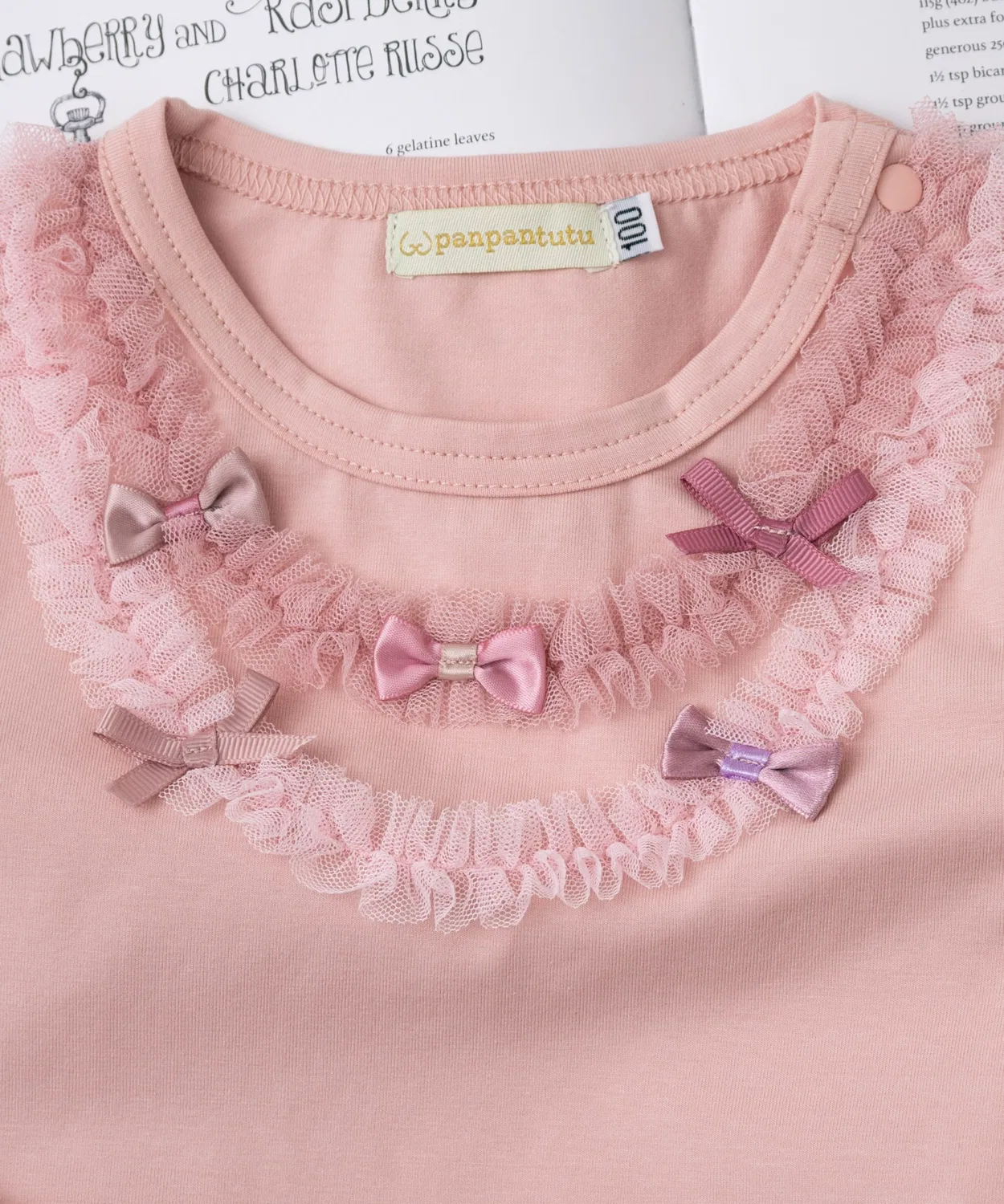 Детский топ с длинным рукавомс принтом Jewellery panpantutu, Pink — фото 4