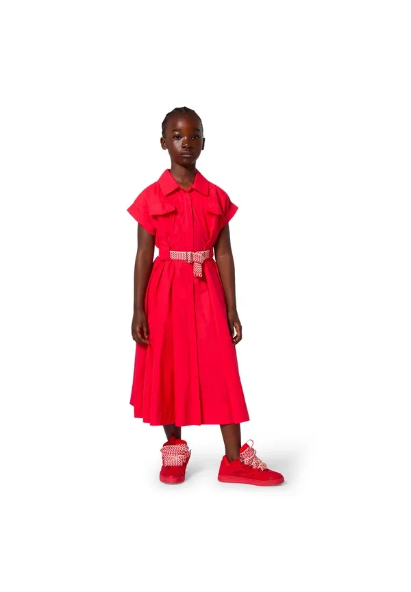 Платье-рубашка из хлопка shirt dress Lanvin, Bright Red, ярко-красный