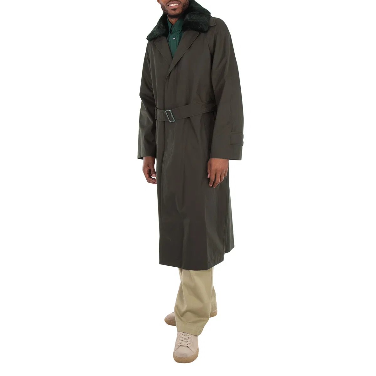 Пальто длинное Lambeth Long Overcoat Burberry, Otter — фото 2