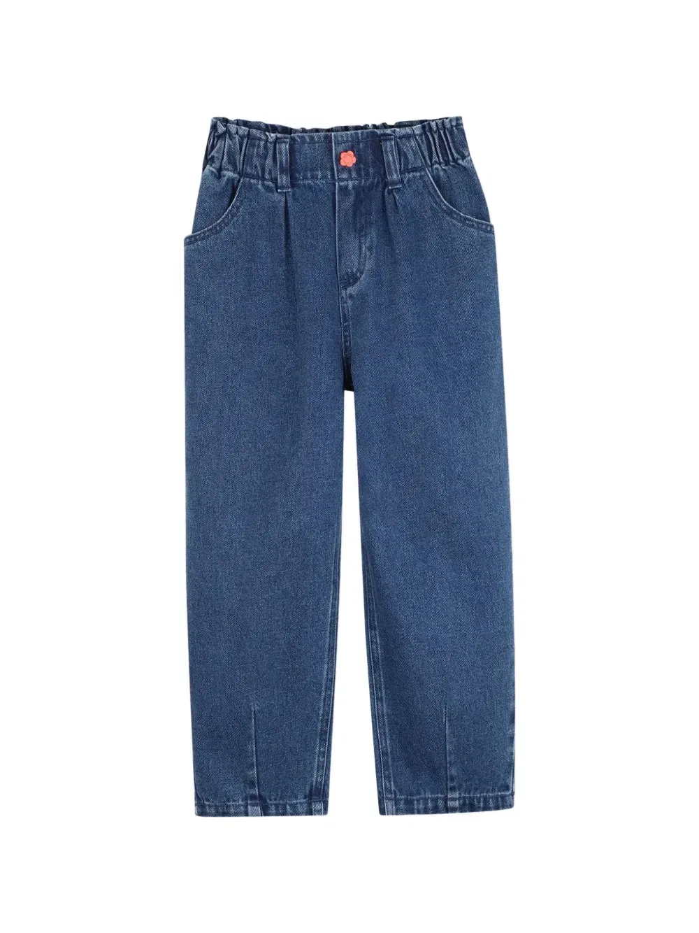 Джинсы с эластичным поясом и нашивкой с логотипом Kenzo Kids, синий