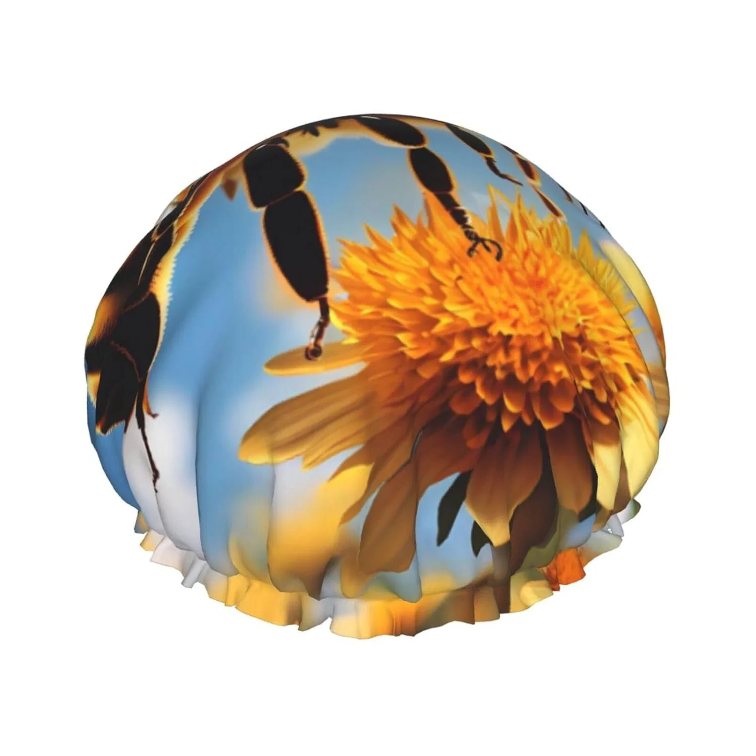 Двойная водонепроницаемая шапочка для душа Daisy Honey Prints, ZSUUGJ