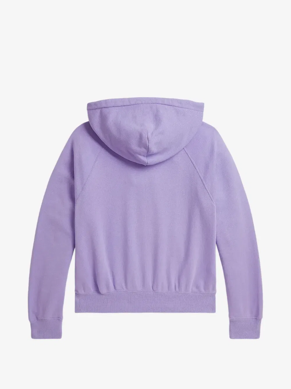 Укороченнле легкое флисовое худи POLO RALPH LAUREN, фиолетовый — фото 2