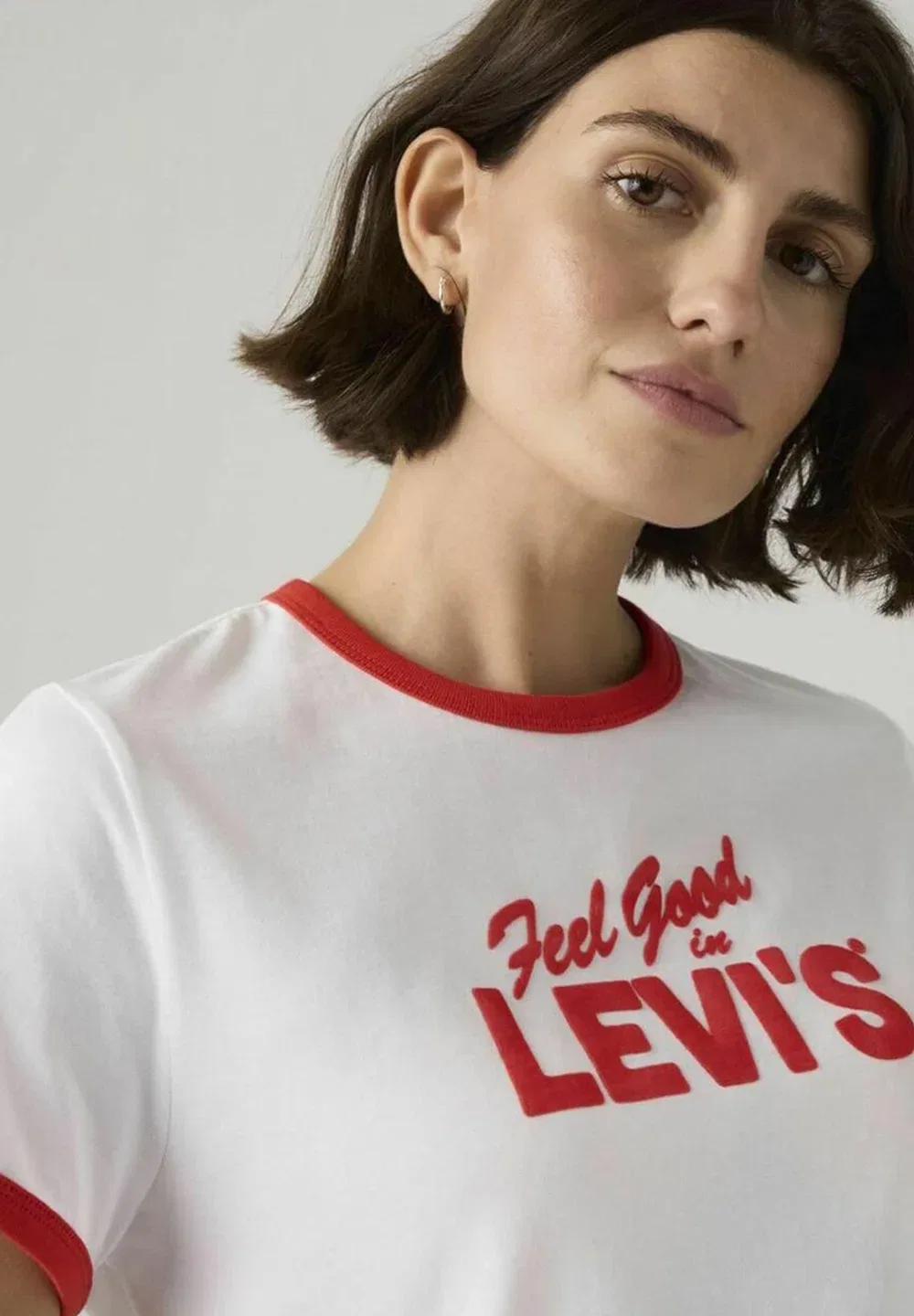 Футболка Donna Levis 005H2-0006 Gr, любимая, поднимающая настроение - футболка с принтом Levi'S, Bianco — фото 3