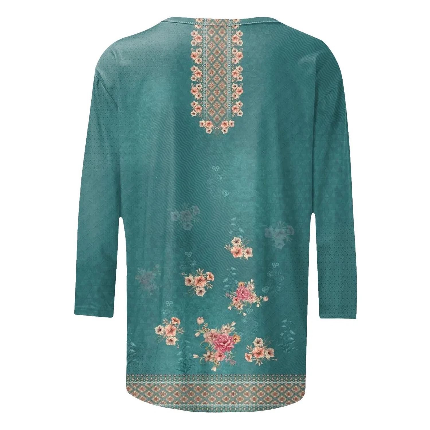 Женская футболка с принтом Nightgown Cotton Plush, 6-green — фото 3